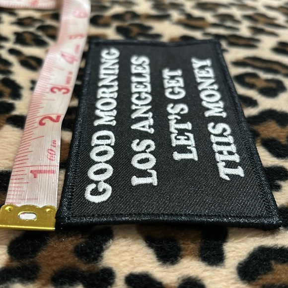 GOOD MORNING LOS ANGELES 😎 Money Embroidered Sew On Patch Hollywood California - Picture 6 of 10